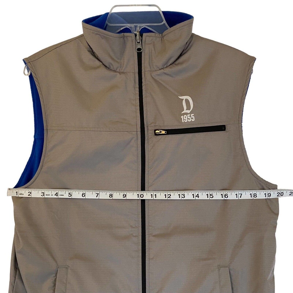 Disney Parks Men’s Reversible Fleece Vest Size S Gray Blue - Picture 3 of 10